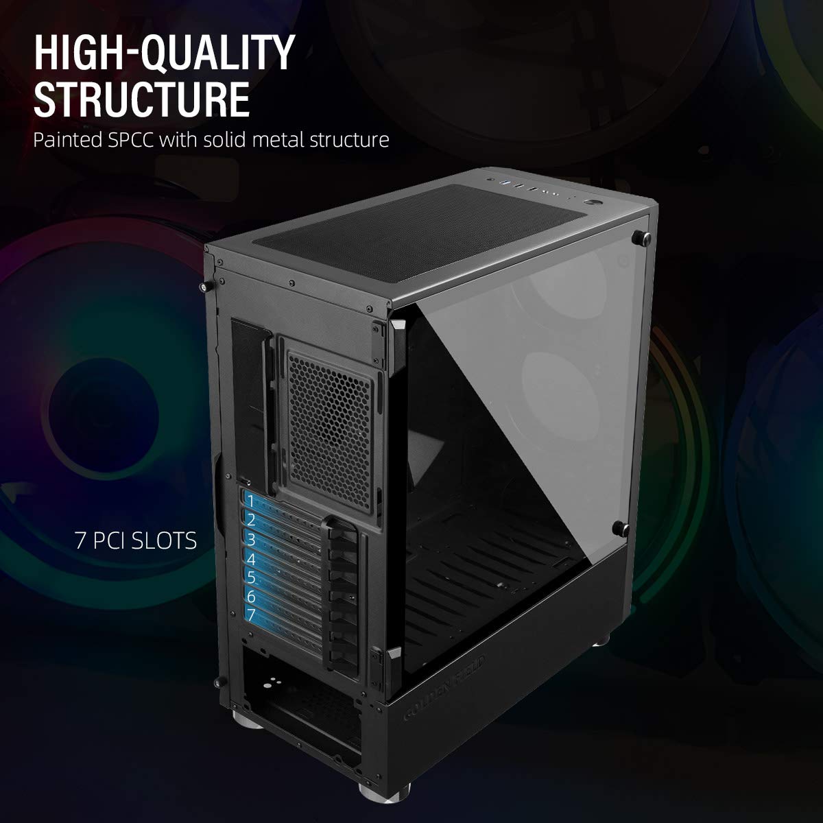 Amazon.com: Golden Field Z20 - Gabinete para computadora PC de